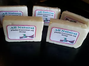 Homemade HP All Natural Plain Coconut Oil Soap - Hair & Skin - Picture 1 of 3