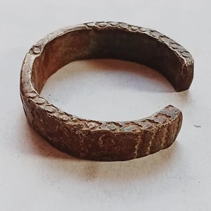 RARE ANCIENT BRONZE ENGRAVED ANTIQUE ROMAN BRACELET AMAZING - Picture 1 of 4
