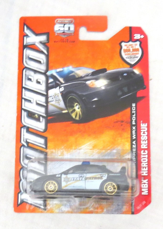 Matchbox Gray Black Subaru Impreza WRX Police  MBX Heroic Rescue 94 of 120 - Image 1 of 1