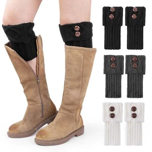 Women Boot Knit CuffsShort Crochet Leg Warmers Variety of Styles Winter Warm ... - Picture 1 of 5