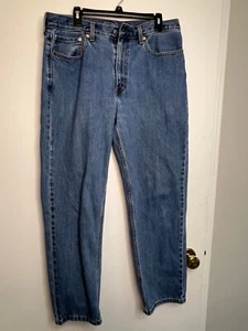 Levi's 550 Jeans Adult 36x32 Blue Denim Relaxed Fit Red Tab Straight Leg - Picture 1 of 8