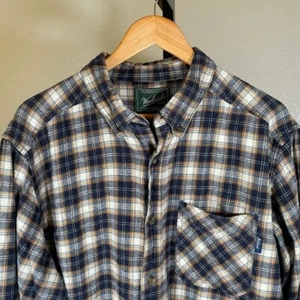 Vintage Woolrich Flanellhemd Herren XL Knopfleiste kariert Langarm Outdoor - Bild 1 von 5