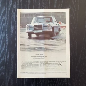 1966 #2 Mercedes - Original AD 27x34 Pubblicità Vintage - Bild 1 von 1