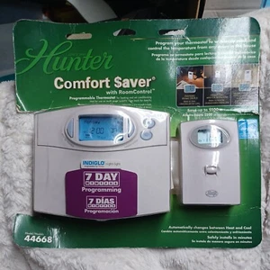 Hunter 44668 Indigo Comfort Saver 7-Day Room Control Thermostat New - Picture 1 of 7