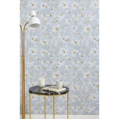 Anthropologie Liza Hathaway Matthews Harmony Wallpaper in Grey single roll - Image 1 of 4