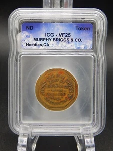 Needles, California - MURPHY BRIGGS & CO.  ICG VF 25 TOKEN (BT963) - Picture 1 of 4