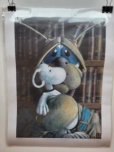 SNOOPY SIGNED PRINT 1998 "WILL NEVER FORGET" NUMBERED 4/1000 M. WHITE - Picture 1 of 12