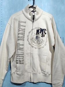 J. America Vintage  Full Zipper Sweater. Size Medium  Cream Tan Mount Marty MMC - Picture 1 of 12