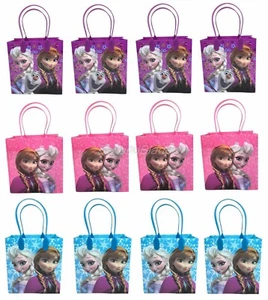 Disney Frozen Goody Bag Party 8" Medium Goodie Gift Birthday Candy Bags 12pc - Picture 1 of 3