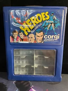 Vintage Corgi Junior Heroes 12 Car Carry Case - Batman, Spiderman - Picture 1 of 2