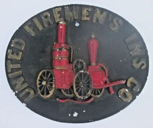 FIRE MARK: United Firemen's Insurance Co of Philadelphia R Plaque- MARKER/SIGN - Picture 1 of 4