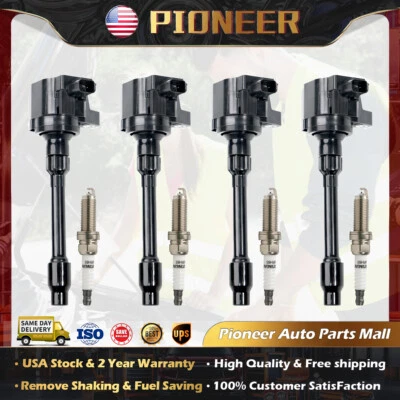 4X Ignition Coil+Spark Plug for 2016-2021 Honda Civic 2.0L Fit 1.5L Accord UF749 - Image 1 of 4
