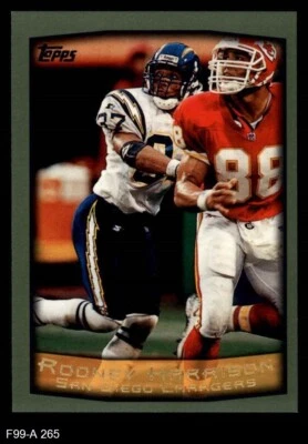 1999 Topps #265 Rodney Harrison Chargers Western Illinois 8 - NM/MT - Image 1 of 2