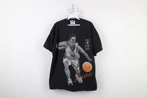 Vintage 90s Streetwear Mens Large Faded Sky Sole Basketball T-Shirt Black Cotton - Picture 1 of 14
