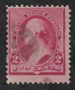 US # 220v (1890) 2c - Used - Fine EFO: Closed #2 on right - Picture 1 of 3