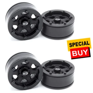 Juego de ruedas Beadlock de plástico negro hexagonal Incision IRC00254 KMC 1,9 KM233 (4) - Imagen 1 de 4