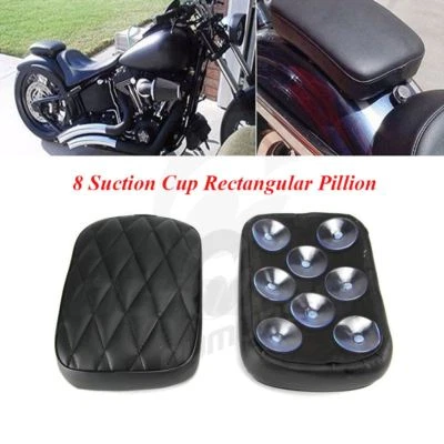Almohadilla de pasajero rectangular asiento 8 ventosa para Harley Sportster XL Foto 1 de 4