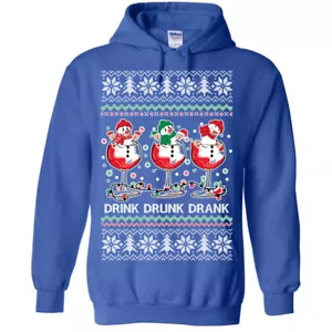 🔥 Bebida Bebida Unisex Sudadera con Capucha Divertida Navidad Bebida Vacaciones Muñeco de Nieve - Imagen 1 de 9