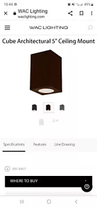 WAC Lighting Cube Architectural 5" LED Flush 90 CRI, BZ- DC-CD05-S930-BZ - Picture 1 of 10