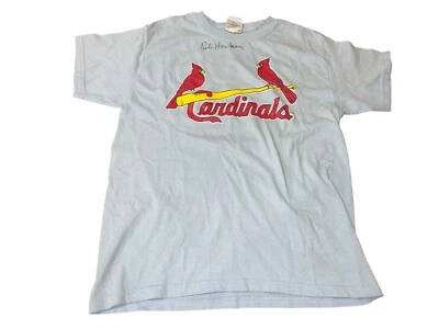 ST LOUIS CARDINALS Kid's Clinic Youth Size Large Autographed Tee - Image 1 of 4