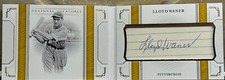 2019 National Treasures Cut Signatures LLOYD WANER Booklet 08/15 Pirates