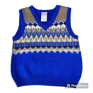 Gymboree Boys 12-18 Months Blue Sweater Vest - Picture 1 of 5