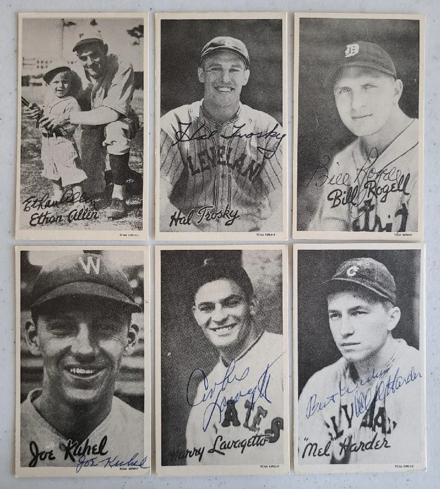 ETHAN ALLEN 1972 TCMA 1936 GOUDEY WIDE PEN REPRINT SIGNED CARD PHILLIES DEC - Image 1 of 1