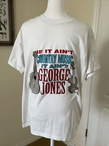 Vintage 1997 George Jones No Show Country Music Concert Tee Shirt Size Large XL - Picture 1 of 13