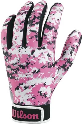 Wilson Special Forces Receivers Gloves Pink Camouflage Adult LG WTF9330CPL Foto 1 de 2
