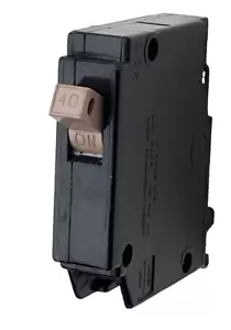 CH140 Eaton Cutler Hammer 40 Amp 1 Pole Circuit Breaker metal foot (no notch) - Picture 1 of 12
