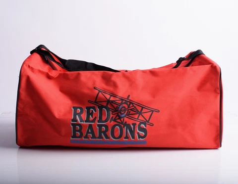 Red Barons Baseball Team Red Duffle Bag Phillies Farm Team Vintage Souvenir Cover