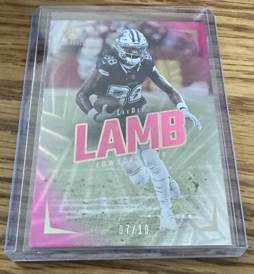 2024 Luminance CeeDee Lamb Vivid Pink SSP /10 Dallas Cowboys WR - Image 1 of 2