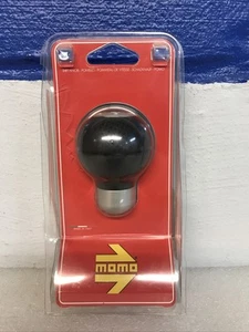 MOMO PL Race AirLeather Street Shift Pomello Knob Black Leather New - Picture 1 of 6