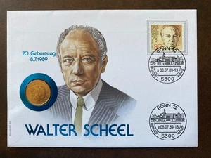 Briefumschlag NUMISBRIEF 1989 Münze Money Coin DEUTSCHLAND DEUTSCHLAND WALTER SCHEEL - Bild 1 von 1