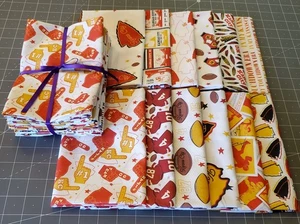Kansas City Chiefs Football 12 Pc Fat Quarter Fabric Bundle•100% Cotton•FastShip - Picture 1 of 4