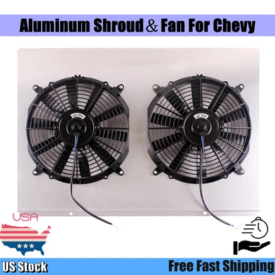 Cooling Shroud+Fan Kit Fit For 1973-86 Chevrolet C10 C20 C30 Cab Models - Изображение 1 из 4