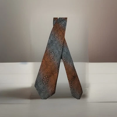 UNbranded Mens Floral Print Silk Neck Tie - 56" L - 2.75" W - Изображение 1 из 2