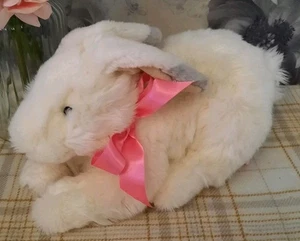 Rare & Retired Russ Berrie "Bounce" Cute Fluffy White Bunny Rabbit Plush 12in - Picture 1 of 17