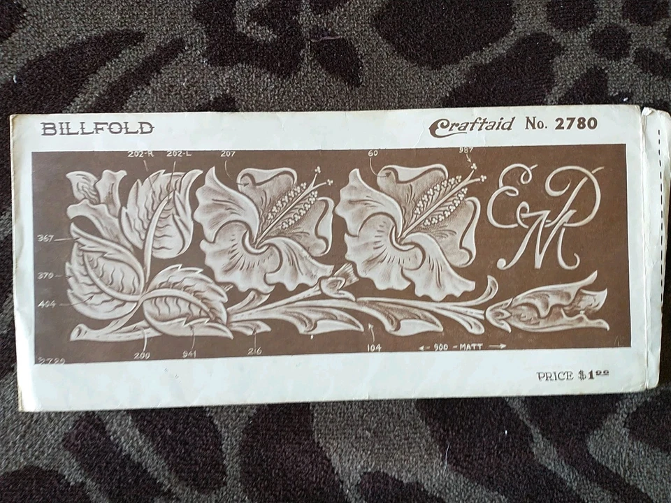 Plantilla de cuero Craftaid vintage n.º Cartera plegable 2780  Foto 1 de 1