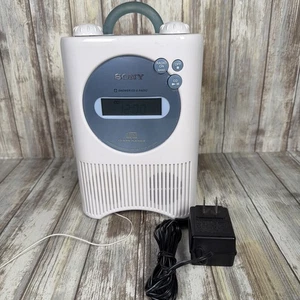 Sony ICF-CD73V Shower AM/FM Radio/CD Player W/ Power Adapter - Tested Works - Picture 1 of 13