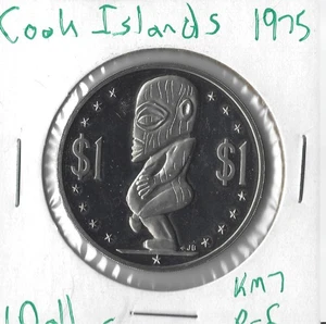 Moneda Islas Cook 1 dólar 1975 KM7 - Imagen 1 de 2