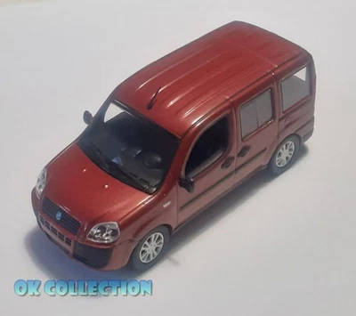 Modellino Auto scala 1:43 FIAT DOBLO' colore rosso amaranto- marca NOREV (NO BOX - Immagine 1 di 4