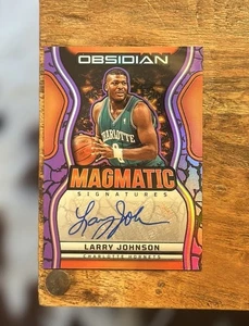 2024-25 Panini Obsidian Magmatic Signatures Larry Johnson /49 #MS-LRY Hornets - Picture 1 of 2