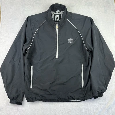 Ветровка для гольфа FootJoy FJ 1/2 куртка на молнии XL черная деревенская клюшка Franklin County - Изображение 1 из 4