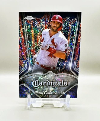 2022 Topps Chrome Baseball Pinstriped #P-12  PAUL GOLDSCHMIDT - Image 1 of 2