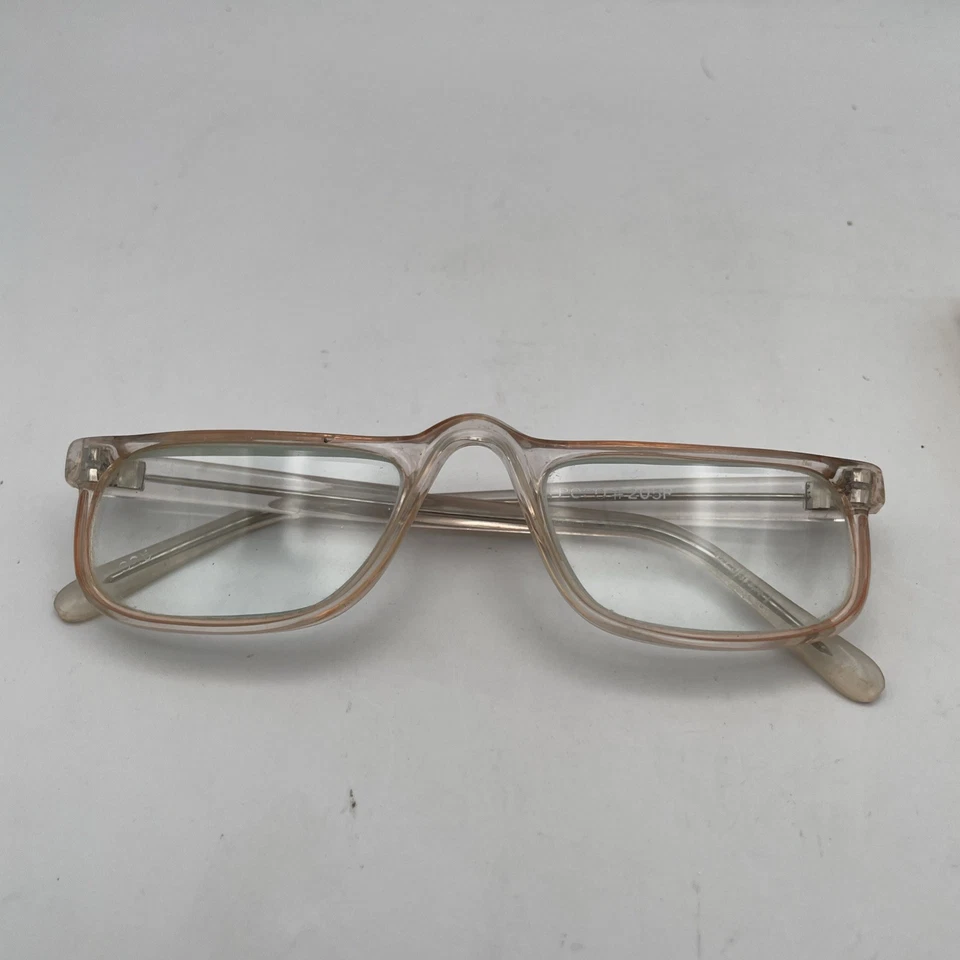 Monturas de gafas translúcidas con montura de Taiwán POCO de colección años 60 rosa melocotón años 50 Foto 1 de 4