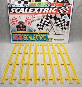 Micro Scalextric Amarillo L7559 Ranura Coche Pista Barreras x10 1:64 PreLoved Regalo - Imagen 1 de 16