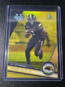 Frank Gore Jr. - Bowman University 2023 - Bills - 1st - Yellow Refractor - /75 - Bild 1 von 3