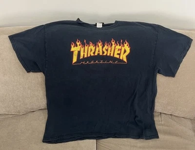 THRASHER Mens Size XL Black Short Sleeve Thrasher Magazine Skate Tee T-Shirt - image 1 of 4
