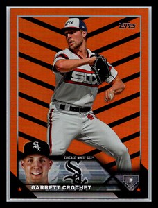 2023 Topps Update Garrett Crochet US39 Orange Black Foil Chicago White Sox